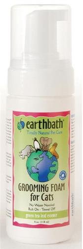 Earthbath Waterless Grooming Foam for Cats & Kittens, Green Tea Leaf 1ea/4 oz