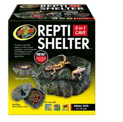 Zoo Med Repti Shelter 3in1 Cave Terrarium Hideaway Black, 1ea/6 in, SM