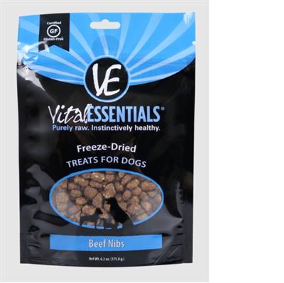 Vital Essentials Dog Freeze-Dried Treat Nibs Beef 6.2oz.