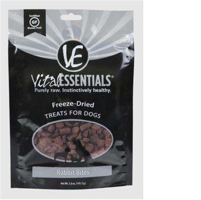 Vital Essentials Dog Freeze-Dried Treat Rabbit Bites 5oz.