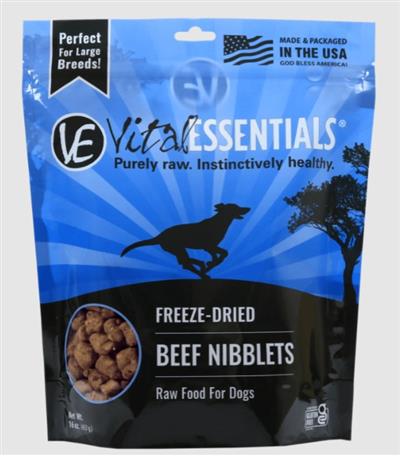 Vital Essentials Freeze Dried Nibblets Beef 1 Lb