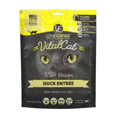 Vital Essentials Cat Freeze Dried Mini Patty Duck 8oz.