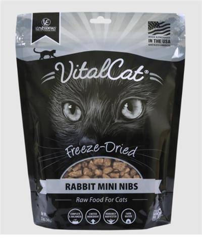 Vital Essentials Freeze Dried Feline Rabbit - Nibblets 12oz.