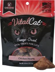 Vital Essentials Cat Freeze Dried Chicken Hearts .8oz.