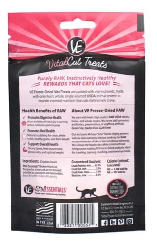 Vital Essentials Fd Vital Cat Chicken Heart Treat 0.8Oz