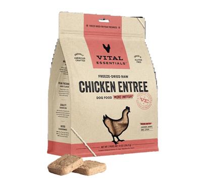 Vital Essentials Dog Freeze-Dried Mini Patties Chicken 14oz.
