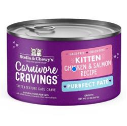 Stella and Chewys Cat Carnivore Cravings Purrfect Pate Kitten Chicken and Salmon 5.2oz. (Case of 24)
