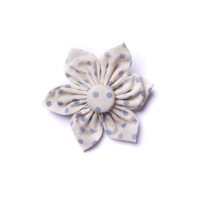 Collar Flower - Polka Dot Blue