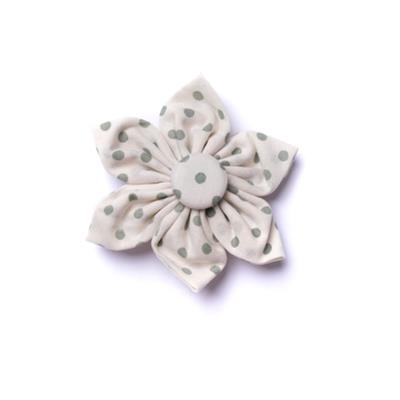 Collar Flower - Polka Dot Green