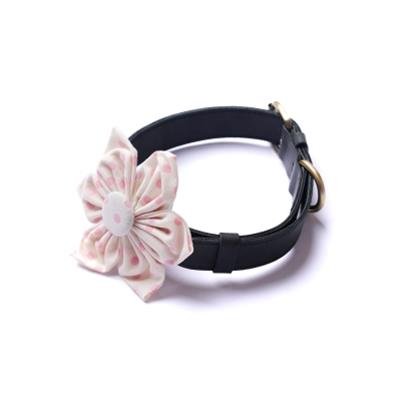 Collar Flower - Polka Dot Pink