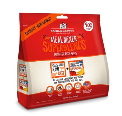 Stella And Chewys Dog Freeze-Dried Superblends Mixer Beef 16oz.