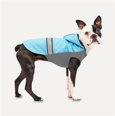 Goo-Eez Reflective Hooded Raincoat Baby Blue/Grey XXLarge