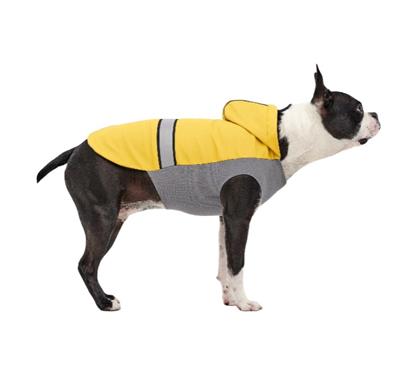 Goo-Eez Reflective Hooded Raincoat Yellow/Gray XXSmall