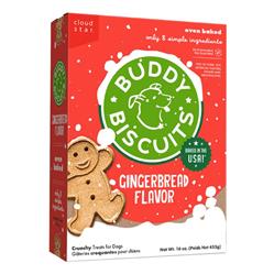 Cloud Star Dog Buddy Biscuits Crunchy Gingerbread 16oz.