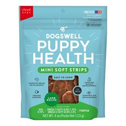 Dogswell Dog Lifestage Puppy Treats Mini Soft Strips Lamb 4oz.