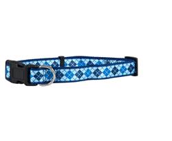 Aspen Ribbon Overlay Adjustable Dog Collar Blue 1ea/3/8In X 14-20 in, MD