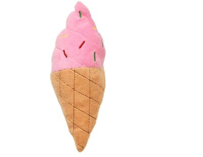 Ethical Products Cosmo Ice Cream Cone Plush Dog Toy 7in Assorted