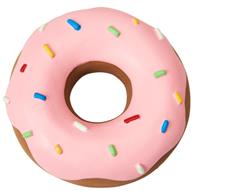 Ethical Products Cosmo Latex Donut Dog Toy 4in Assorted