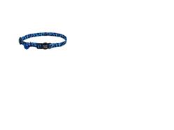 Coastal Safe Cat Fashion Adjustable Breakaway Collar Blue Leopard 3/8X12In
