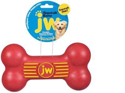 JW Pet iSqueak Bone Dog Toy Assorted 1ea/LG