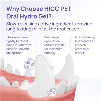 HICC Pet® Antimicrobial Pet  Oral Care Gel for Dogs & Cats