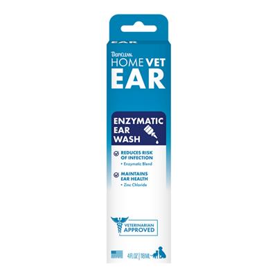 Tropiclean Homevet Dog & Cat Enzymatic Ear Wash 4oz.