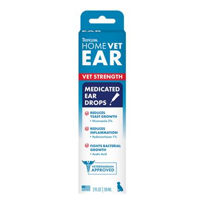 Tropiclean Homevet Dog Medicated Ear Drops 2oz.
