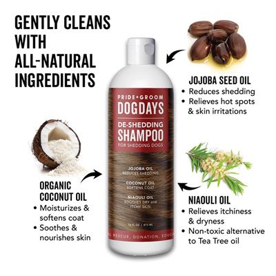 DOGDAYS De-Shedding Shampoo — Deep Moisturizing Deshedding Formula for Dogs
