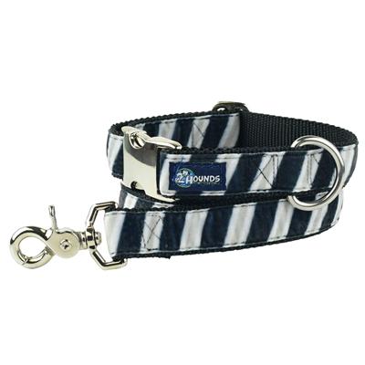 Black, Gray, & White Stripe Spirit Velvet Essential Dog Collar