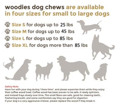 Large Woodies Coffee Wood Dog Chews™