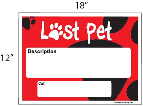 "Lost Pet" Sign