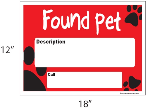 "Found Pet" Sign