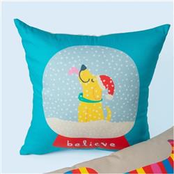 Christmas Believe - Dog Themed Pillow (12" x 20")
