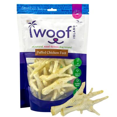 Puffed Chicken Feet Dog Treats – 20 Pack