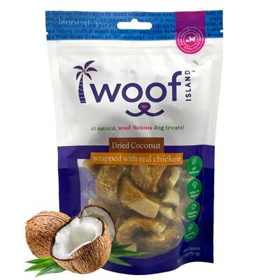 Dried Coconut Wrapped With Chicken - 6oz Bag - Wholesale High-Protein Chewy Treat for Pet Stores