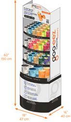 Goo-eez Disposable Pet Waste Bag Dispenser Full Line, 4 Tier Floor Display