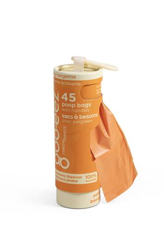 Goo-eez Disposable Pet Waste Bag Dispenser - 45 Bags - Tangy Tangerine