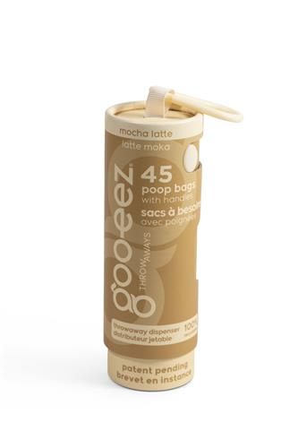 Goo-eez Disposable Pet Waste Bag Dispenser - 45 Bags - Mocha Latte