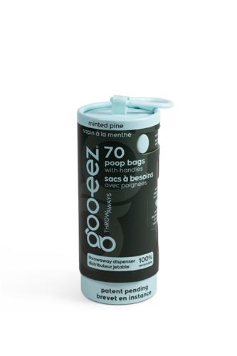 Goo-eez Disposable Pet Waste Bag Dispenser - 70 Bags - Minted Pine