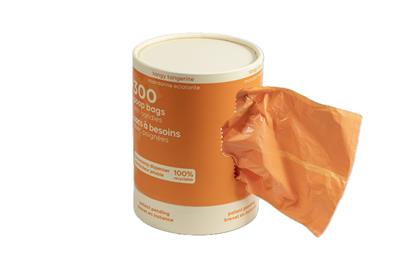 Goo-eez Disposable Pet Waste Bag Dispenser - Value Pack 300 Bags - Tangy Tangerine