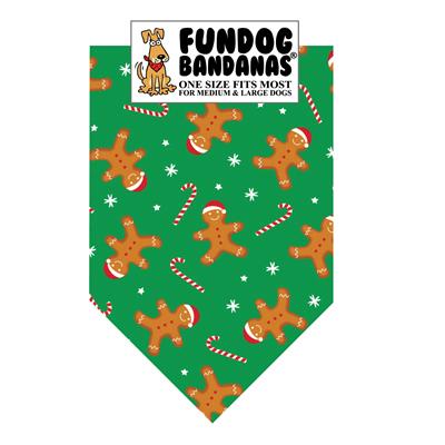 Gingerbread People with Candy Canes Bandana