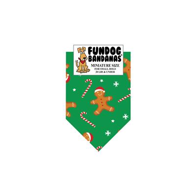 Gingerbread People with Candy Canes Bandana