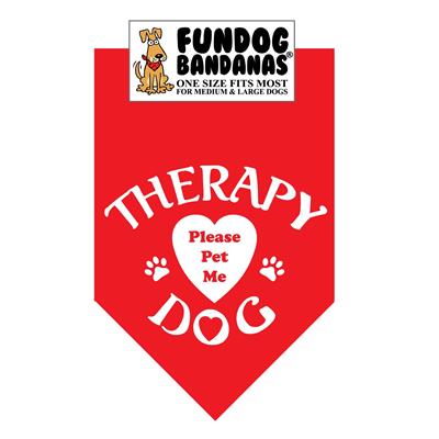 Therapy Dog Please Pet Me Bandana