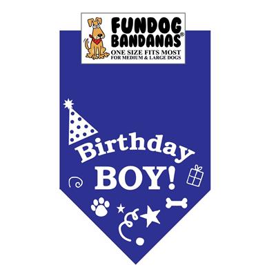 Wholesale Pack - Birthday Boy Bandana - Assorted Boy Colors