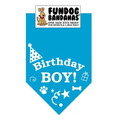 Wholesale Pack - Birthday Boy Bandana - Assorted Boy Colors
