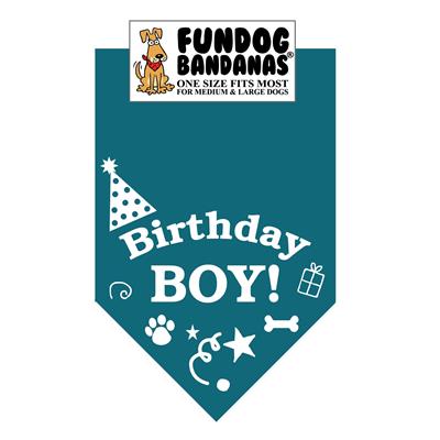 Wholesale Pack - Birthday Boy Bandana - Assorted Boy Colors
