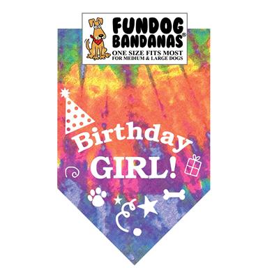 Wholesale Pack - Birthday Girl Bandana - Assorted Girl Colors