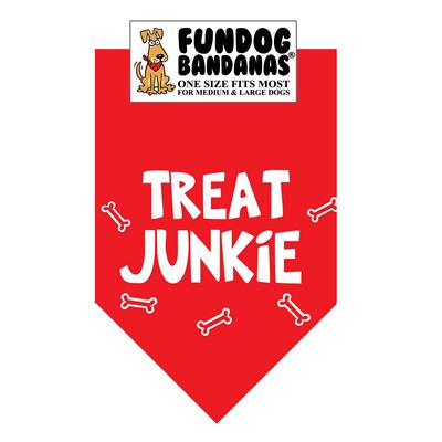 Wholesale Pack - Treat Junkie Bandana - Assorted Colors