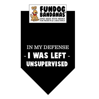 Wholesale Pack - In My Defense I Was Left Unsupervised Bandana - Black Only