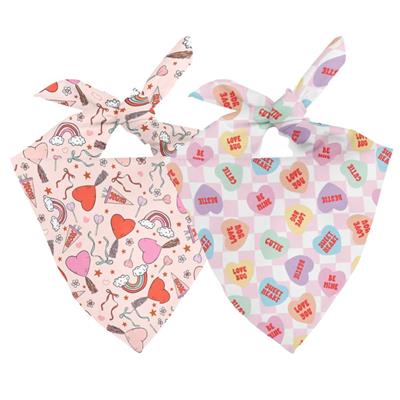 Candy Hearts Dog Bandana